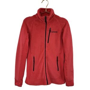 Patagonia R2 Fleece Jacket Women's M Red Polartec Thermal Pro Full Zip